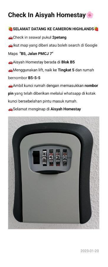 Nurul Aisyah Homestay Tanah Rata Exteriör bild